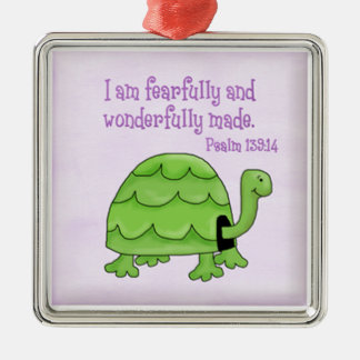 Psalm 139:14 Kinder christliche Schildkröte Ornament Aus Metall