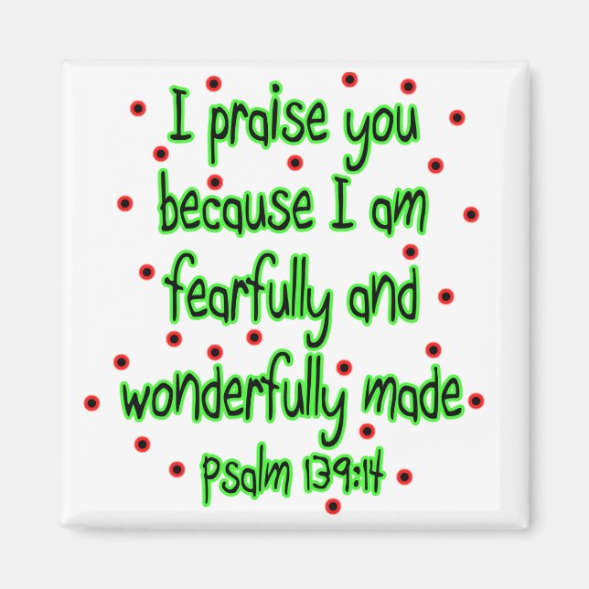 Psalm 139:14 magnet (Vorne)
