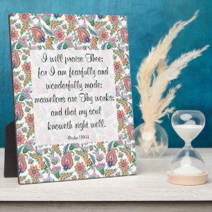 Psalm 139:14 Plaque Fotoplatte