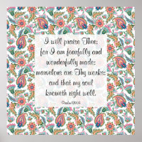 Psalm 139:14 Poster