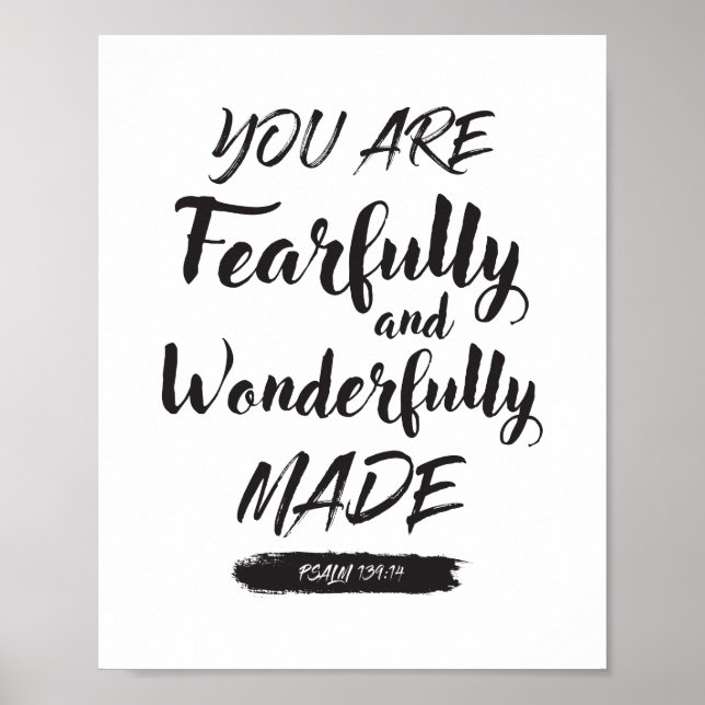 Psalm 139 14 Poster Print (Vorne)