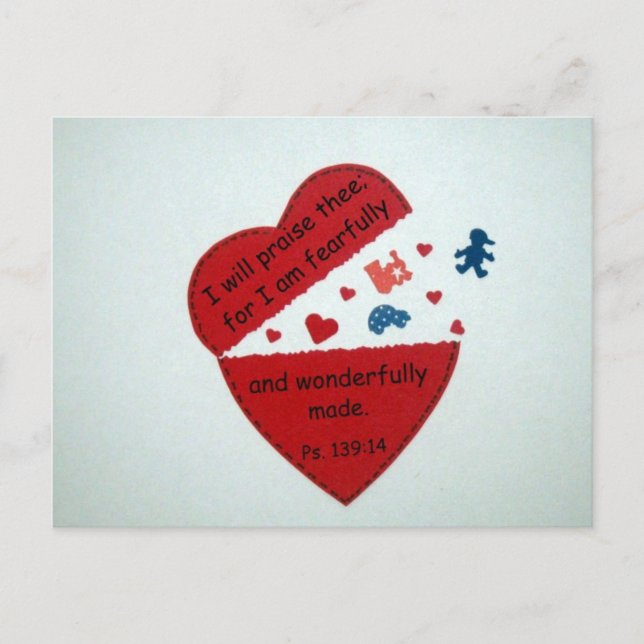 Psalm 139:14 postkarte (Vorderseite)