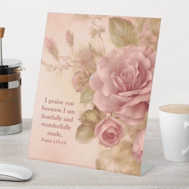 Psalm 139:14 Rose Sockelschild (In Situ)