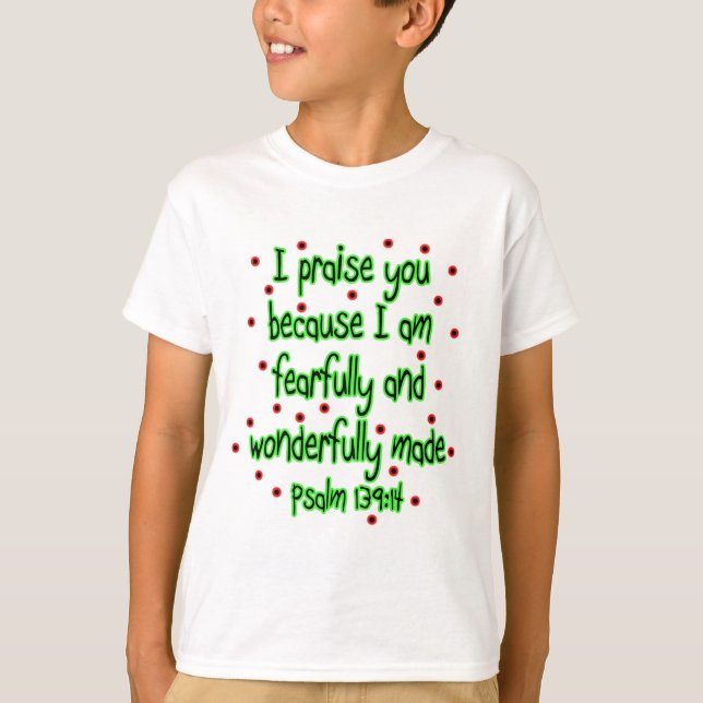 Psalm 139:14 T-Shirt (Vorderseite)