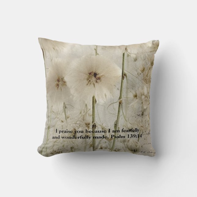 Psalm 139: 14 Throw Pillow Kissen (Vorderseite)