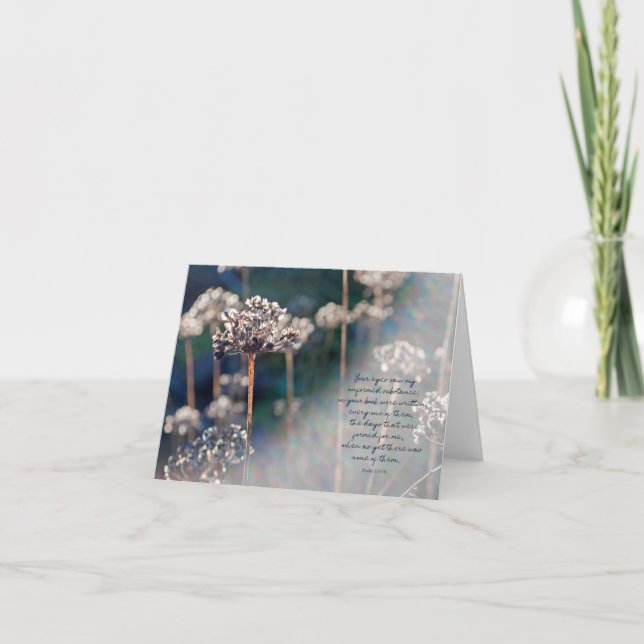 Psalm 139:16 Gelenk-Ermutigungskarte Blank Karte (Vorderseite)