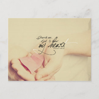Psalm 139:23 - Such mich, Gott, und kenne mein Her Postkarte