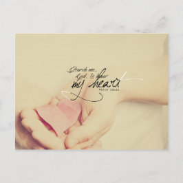 Psalm 139:23 - Such mich, Gott, und kenne mein Her Postkarte