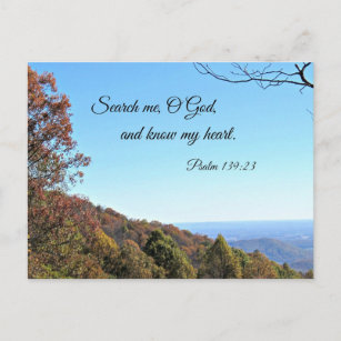Psalm 139:23 Suche mich, o Gott.. Postkarte
