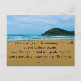 Psalm 139: 9-10 SCHÖNE BIBLICAL QUOTATION Postkarte