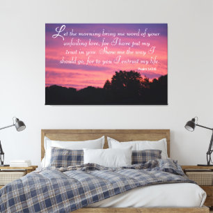 Psalm 143 Sonnenaufgang Wrapped Canvas Leinwanddruck