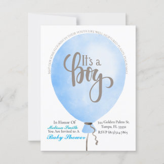 Psalm 144:12 Ich habe eine Boy Baby Shower Einladu Postkarte