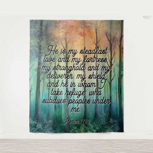 Psalm 144:2 Wedding Backdrop Wandteppich (Vorderseite)