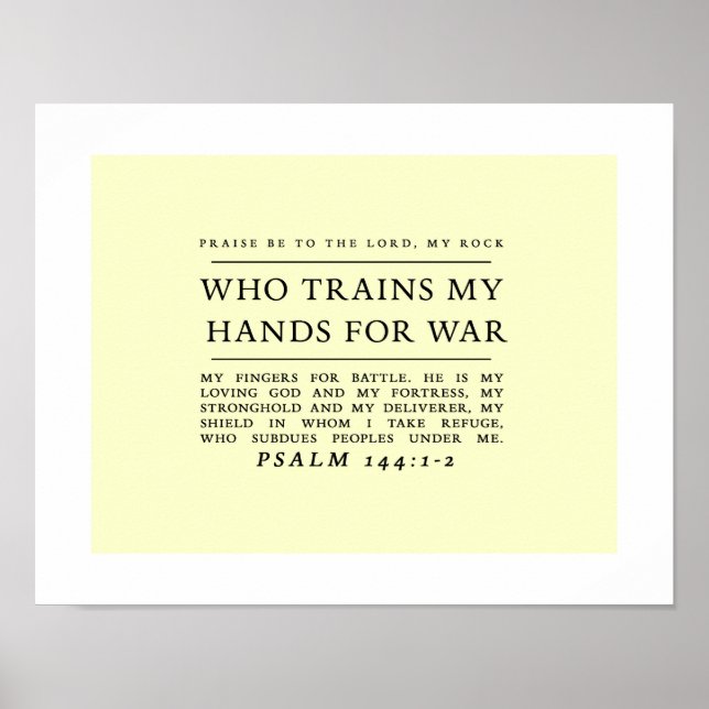 Psalm 144 Wall Art Poster (Vorne)