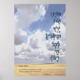 Psalm 145:16 "Sie öffnen Ihre Hand" Poster