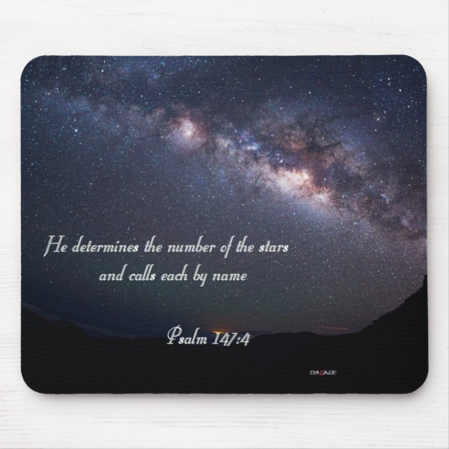 Psalm-147:4 DaÇade Kunst-Mausunterlage Mousepad (Vorne)