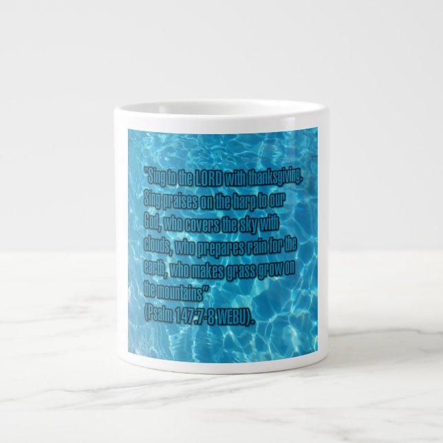 Psalm 147:7-8 WEBU Mug Jumbo-Tasse (Vorderseite)