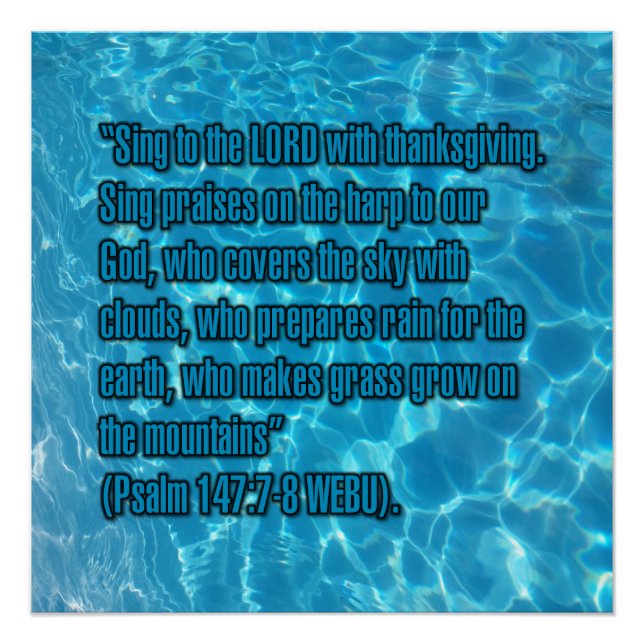 Psalm 147:7-8 WEBU Poster (Vorderseite)