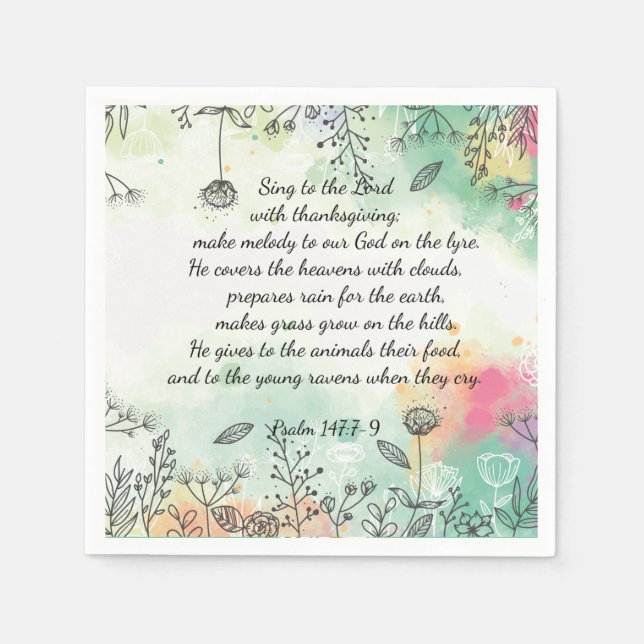 Psalm 147 serviette (Vorderseite)