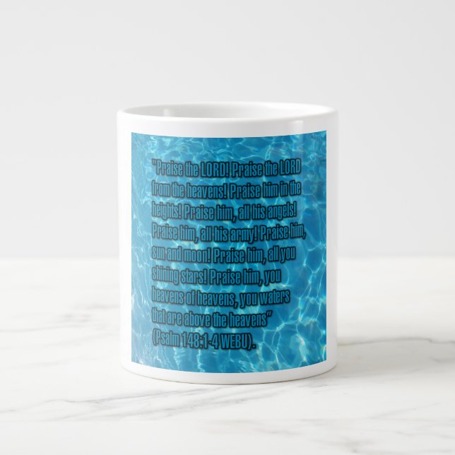 Psalm 148:1-4 WEBU Mug Jumbo-Tasse (Vorderseite)