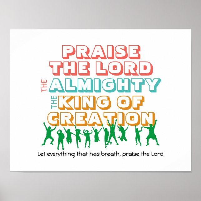 Psalm 150 | PRAISIEREN SIE DIE LORD-Christliche, a Poster (Vorne)