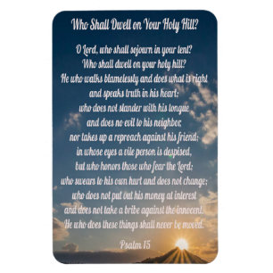 Psalm 15: Kühlschrank Magnet