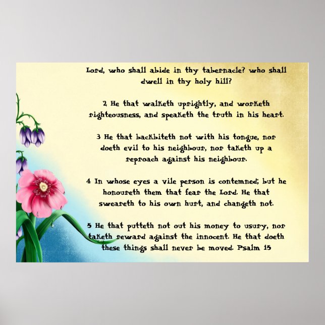 Psalm 15 poster (Vorne)