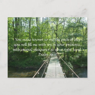 Psalm 16:11 Französische Creek Bridge Postkarte