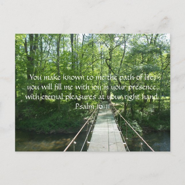 Psalm 16:11 Französische Creek Bridge Postkarte (Vorderseite)