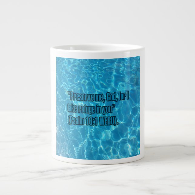 Psalm 16:1 WEBU Mug Jumbo-Tasse (Vorderseite)