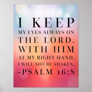 Psalm 16:8 Bibelangebot Poster