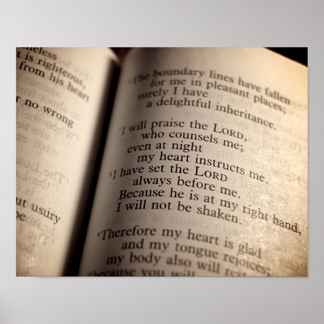 Psalm 16 Druck Poster (Vorne)