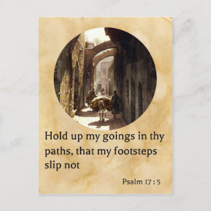 Psalm 17:5 Die Via Dolorosa in Jerusalem Postkarte