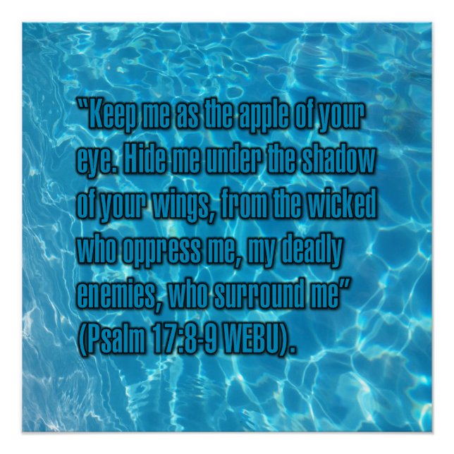Psalm 17:8-9 WEBU Poster (Vorderseite)