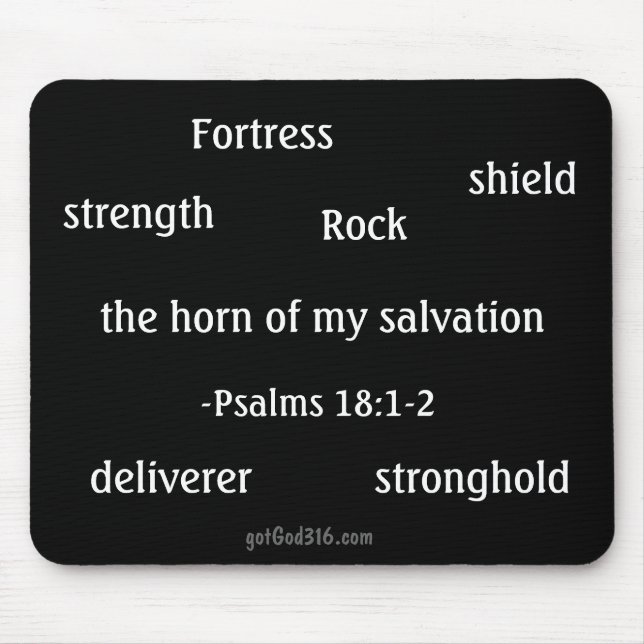 Psalm 18:1-2 gotGod316l.com Mousepad (Vorne)