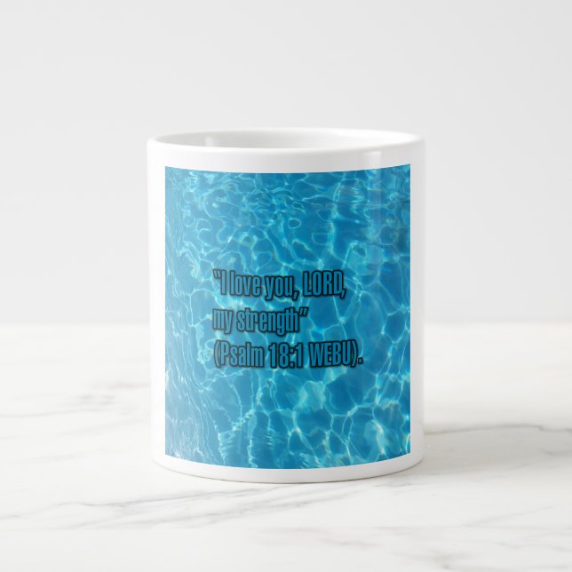 Psalm 18:1 WEBU Mug Jumbo-Tasse (Vorderseite)