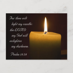 Psalm 18:28 Candle Postkarte