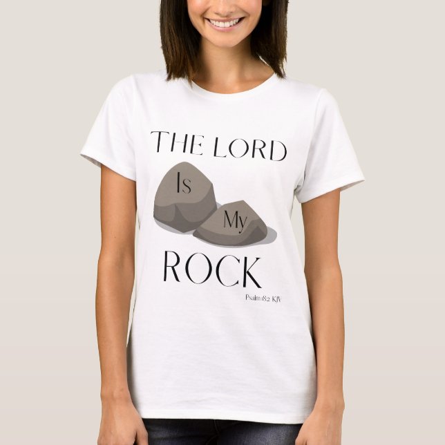 Psalm 18:2 Bibelschrift Zitat KJV Frauenfrau T-Shirt (Vorderseite)