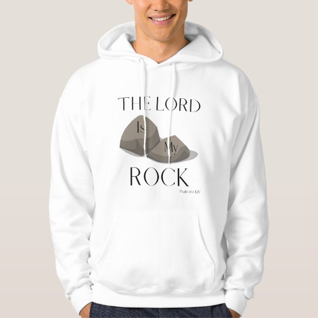 Psalm 18:2 Bibelschrift Zitat KJV Männer Hoodie (Vorderseite)