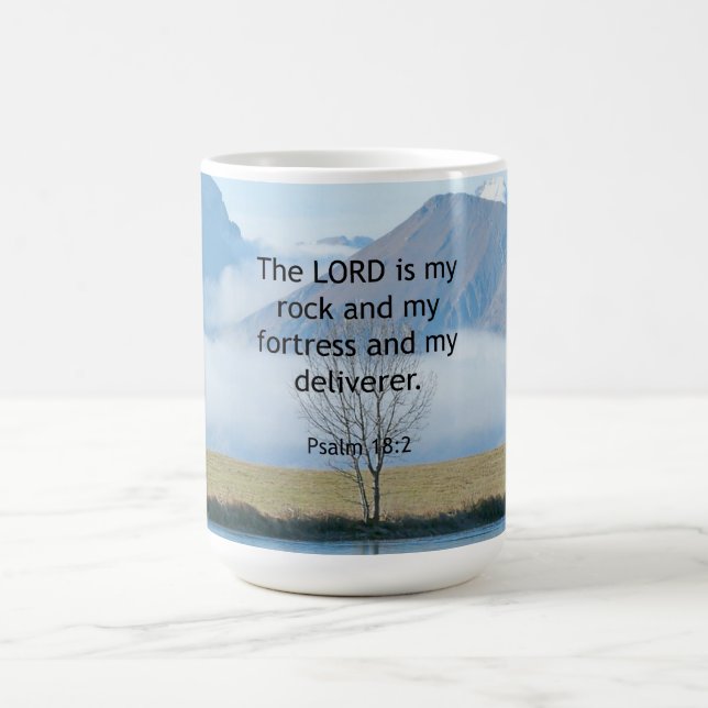 Psalm 18:2 Bibelverse Kaffeetasse (Mittel)