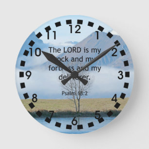 Psalm 18:2 runde wanduhr