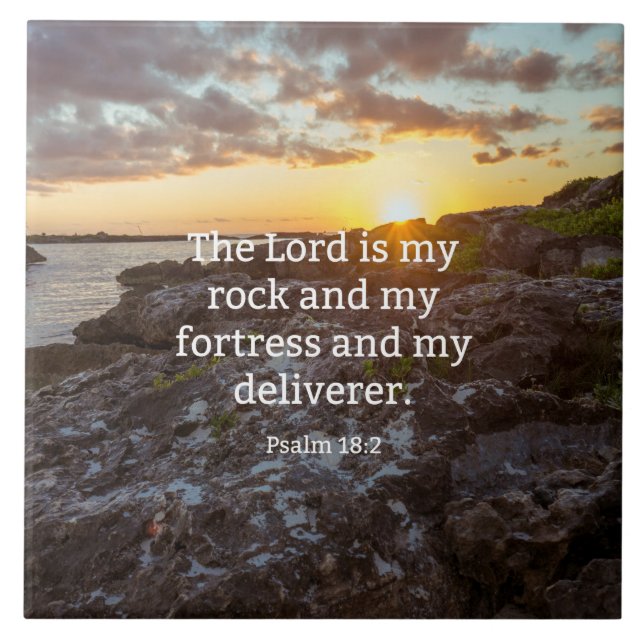 Psalm 18:2, Schriftzeichen Fliese (Vorderseite)