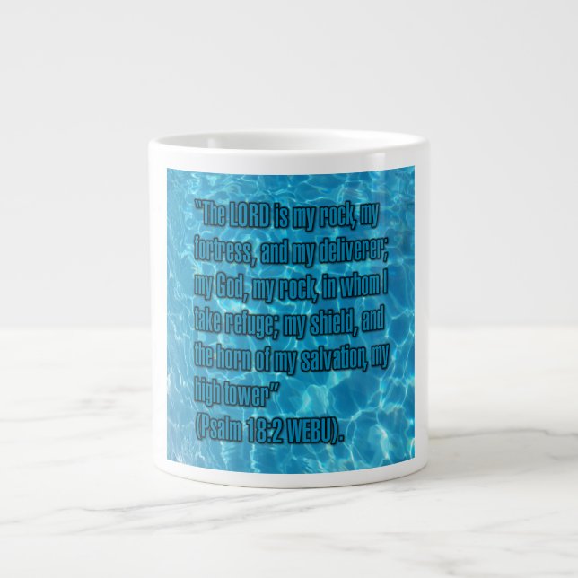 Psalm 18:2 WEBU Mug Jumbo-Tasse (Vorderseite)