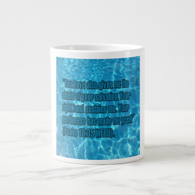 Psalm 18:35 WEBU Mug Jumbo-Tasse (Vorderseite)