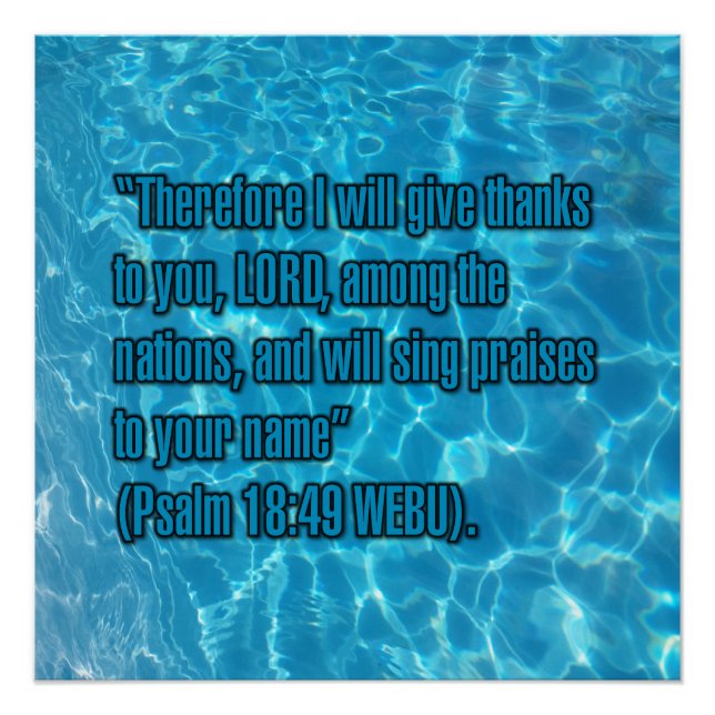Psalm 18:49 WEBU Poster (Vorderseite)