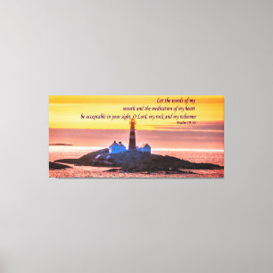 Psalm-19:14   ließ die Wörter meines Munds und Leinwanddruck