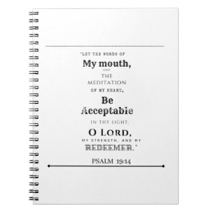 Psalm 19:14 Spiral Foto Notebook Notizblock