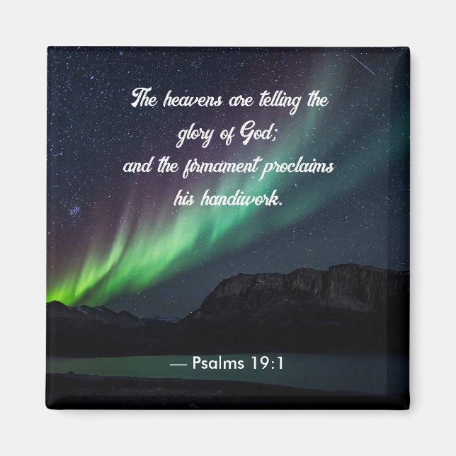 Psalm 19:1 Aurora Borealis und Sterne Magnet (Vorne)