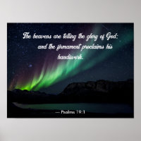Psalm 19:1 Aurora Borealis und Sterne