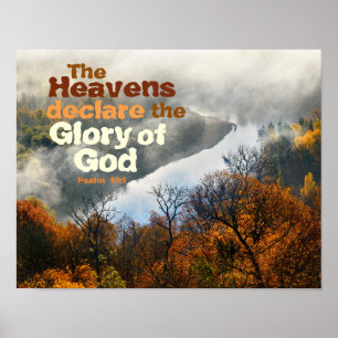 Psalm 19:1 Bibel Verse Glory of God Poster